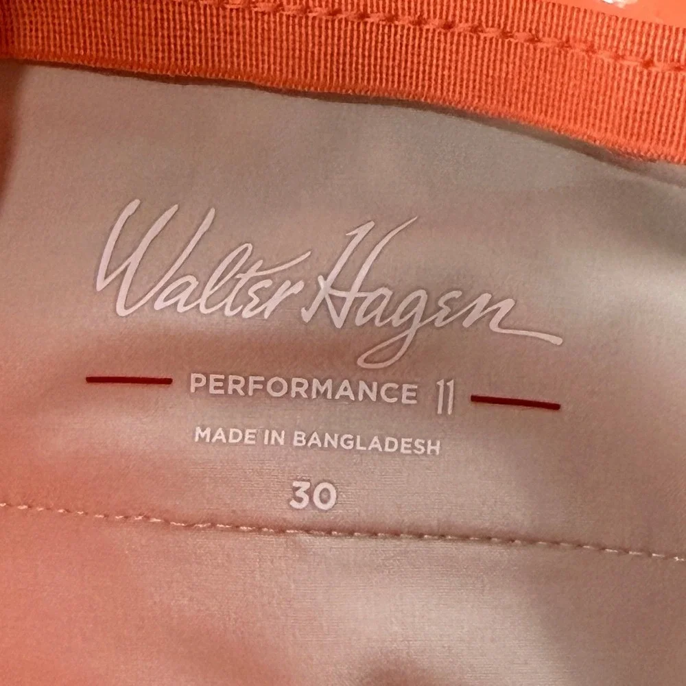 Walter Hagen Mens P11 Performance 11 Golf Shorts Coral Orange W30 9 Inseam‎ NEW